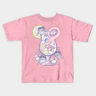 Kawaii Snake Wildflower Drink Kids T-Shirt